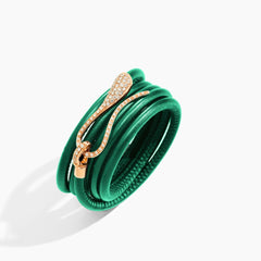 BRACCIALE ELIKA IN PELLE CON PAVE