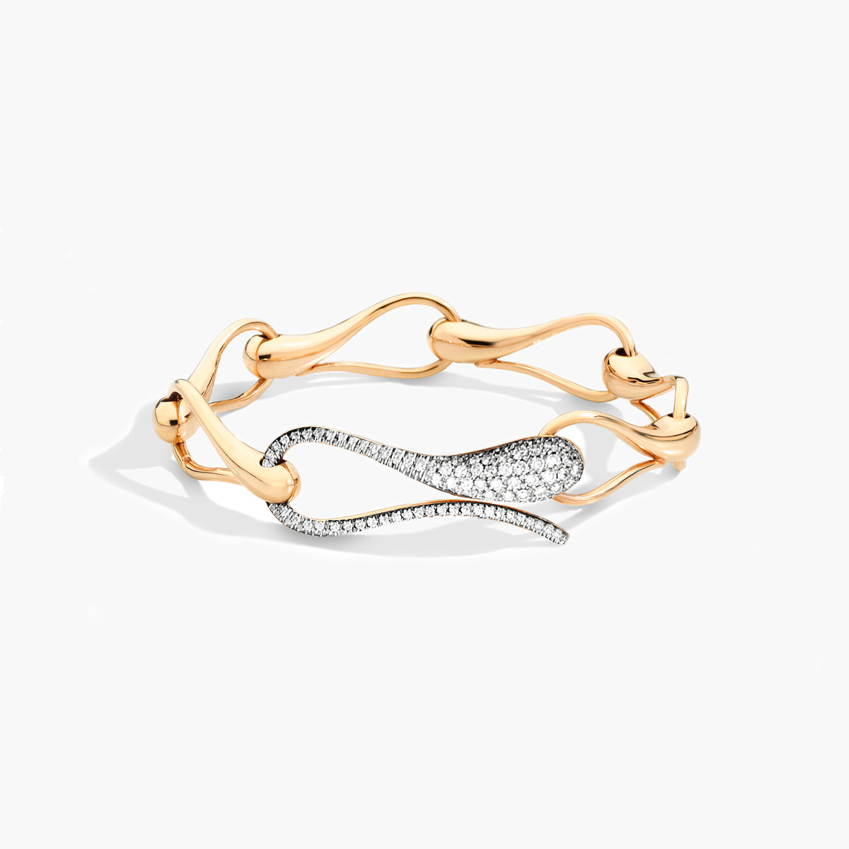 BRACCIALE ELIKA MAGLIE GRANDI CON PAVE'