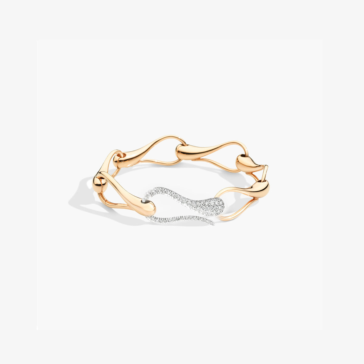 SMALL LINK BRACELET WITH DIAMONDS