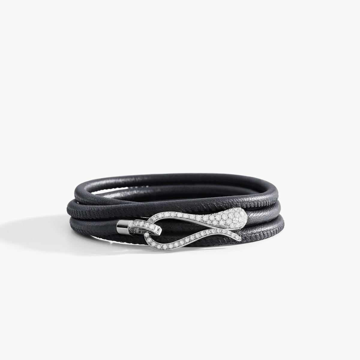BRACCIALE ELIKA PICCOLO PELLE CON PAVE'
