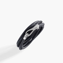 BRACCIALE ELIKA PICCOLO PELLE CON PAVE'