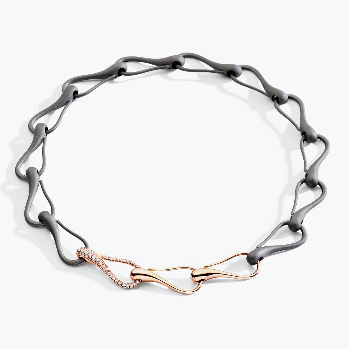 ELIKA MINI ONE NECKLACE 1.5 CM PAVÉ