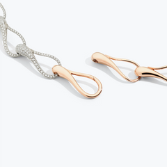 CHOKER ELIKA MAGLIE GRANDI CON 3 PAVÉ