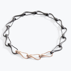 ELIKA MINI ONE NECKLACE 1.5 CM PAVÉ