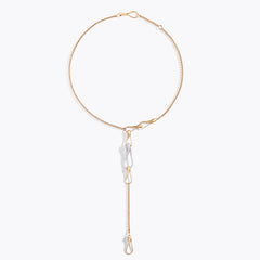 ELIKA YSHAPE LIGHT NECKLACE WITH PAVÉ