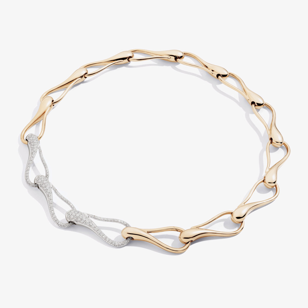 CHOKER ELIKA MAGLIE GRANDI CON 3 PAVÉ