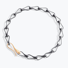 ELIKA MINI ONE NECKLACE 1.5 CM PAVÉ