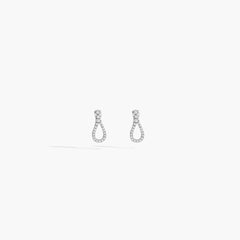 ELIKA MINI ONE EARRINGS 1.5 CM PAVÉ