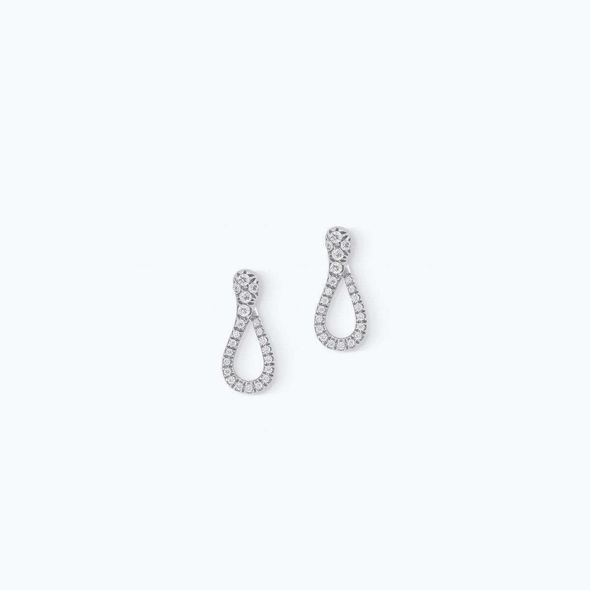 ORECCHINI MINI ONE 2 CM PAVÉ DIAMANTI