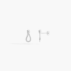 ELIKA MINI ONE 2 CM PAVÉ EARRINGS