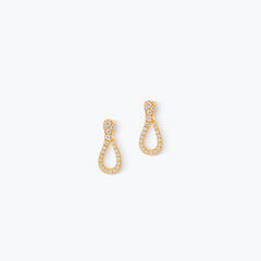 ORECCHINI MINI ONE 2 CM PAVÉ DIAMANTI