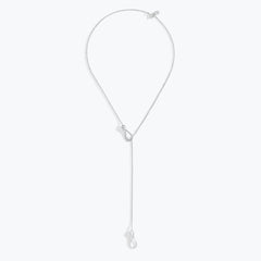 ELIKA MINI Y-SHAPE DEMI PAVÉ NECKLACE