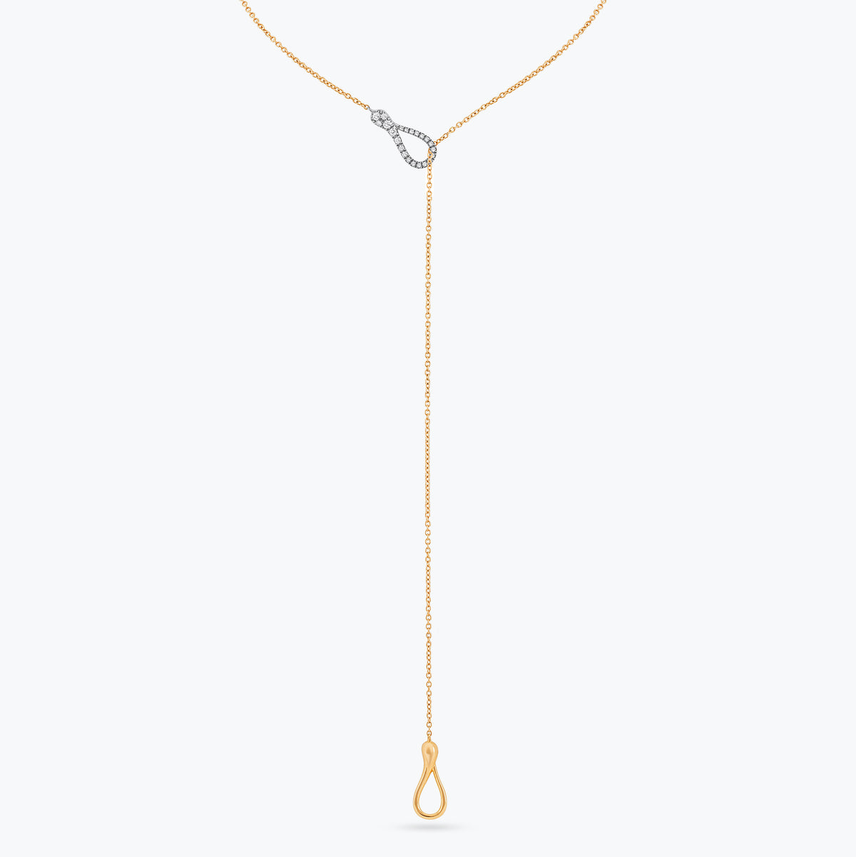 COLLANA Y-SHAPE DEMI PAVÉ