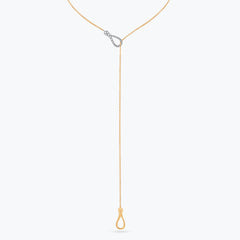 COLLANA Y-SHAPE DEMI PAVÉ