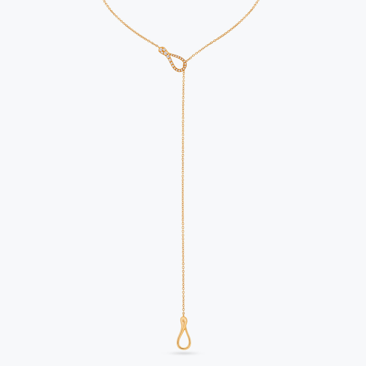 COLLANA Y-SHAPE DEMI PAVÉ