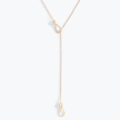 COLLANA ELIKA Y-SHAPE DEMI PAVÉ