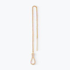 ORECCHINO SINGOLO MINI SWING PAVE'