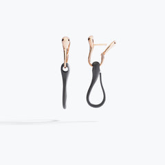 ELIKA CHAIN EARRINGS TITANIUM & GOLD