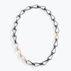 ELIKA LARGE LINK CHAIN TITANIUM & PAVÈ