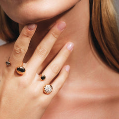 ANELLO GLAMOUR BOULE GRANDE PAVE'