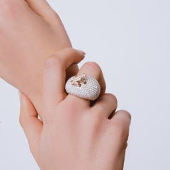 ANELLO HAPPY FROG MEDIO FULL PAVE'