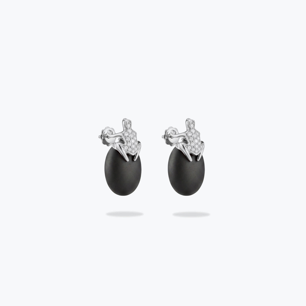 ASYMMETRIC HAPPY FROG EARRINGS