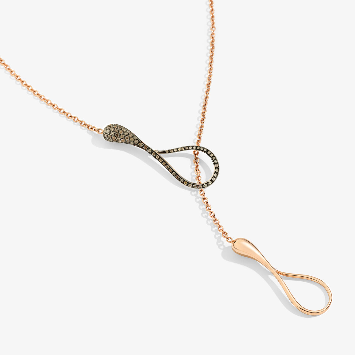 ELIKA Y-SHAPE NECKLACE WITH PAVE