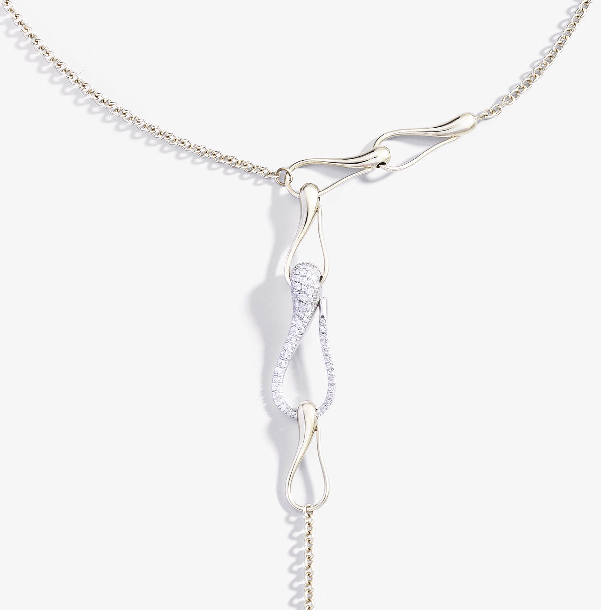 COLLANA ELIKA YSHAPE LIGHT CON PAVÉ