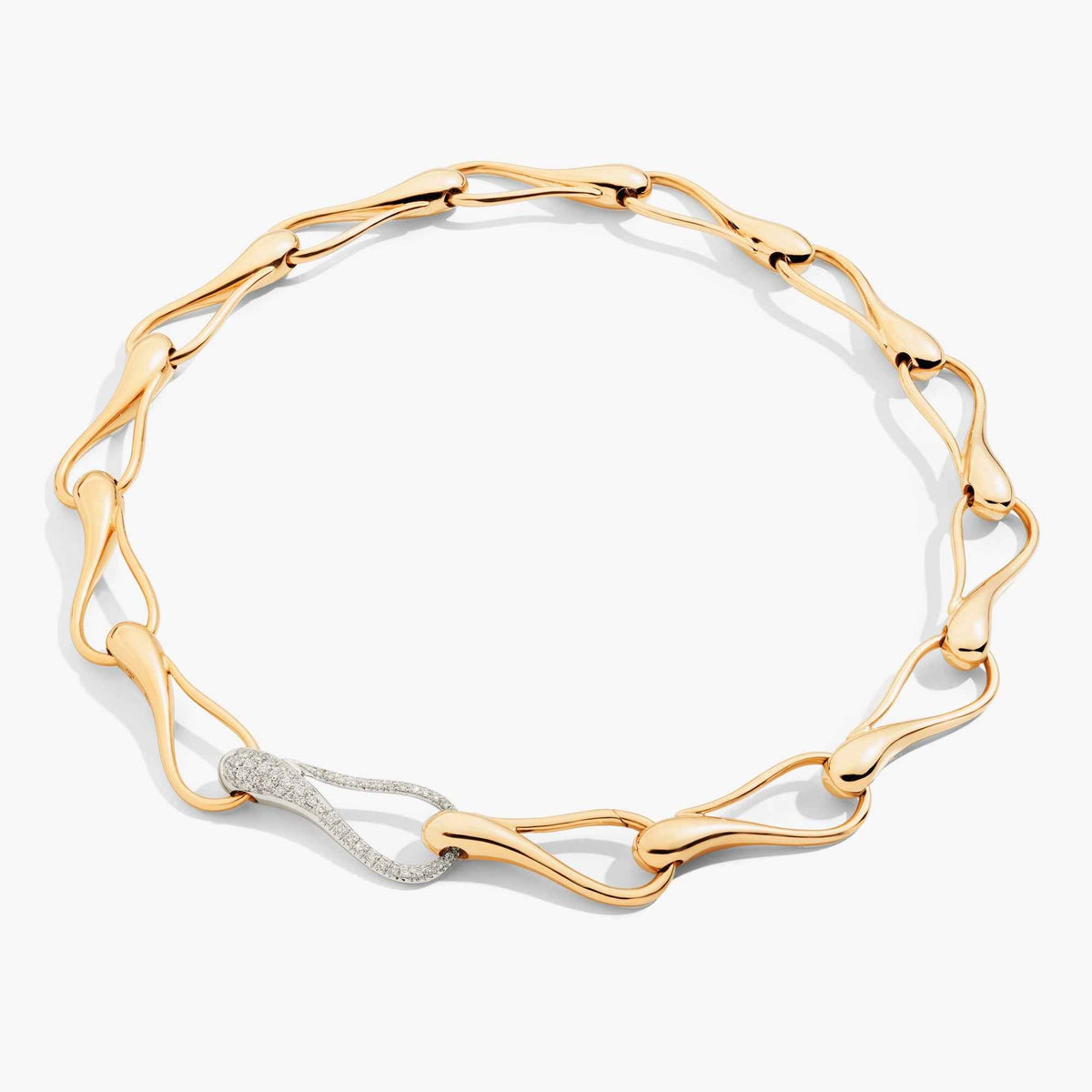 CHOKER ELIKA MAGLIE GRANDI CON 1 PAVÉ