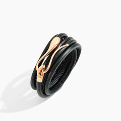 BRACCIALE ELIKA IN PELLE CON ORO