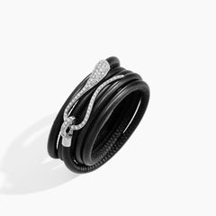 BRACCIALE ELIKA IN PELLE CON PAVE