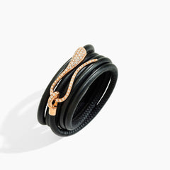 BRACCIALE ELIKA IN PELLE CON PAVE