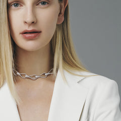 CHOKER ELIKA MAGLIE GRANDI FULL PAVÉ