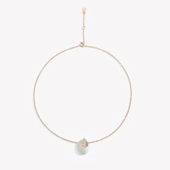 HAPPY FROG NECKLACE WITH COLORED PEBBLE