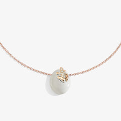 HAPPY FROG NECKLACE WITH COLORED PEBBLE