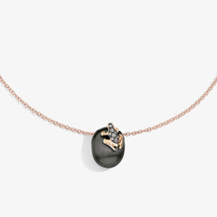 HAPPY FROG NECKLACE WITH COLORED PEBBLE