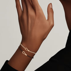 BRACCIALE MINI ONE PAVE CON CORDINO