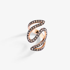 ANELLO IVY DOPPIO CON DIAMANTI