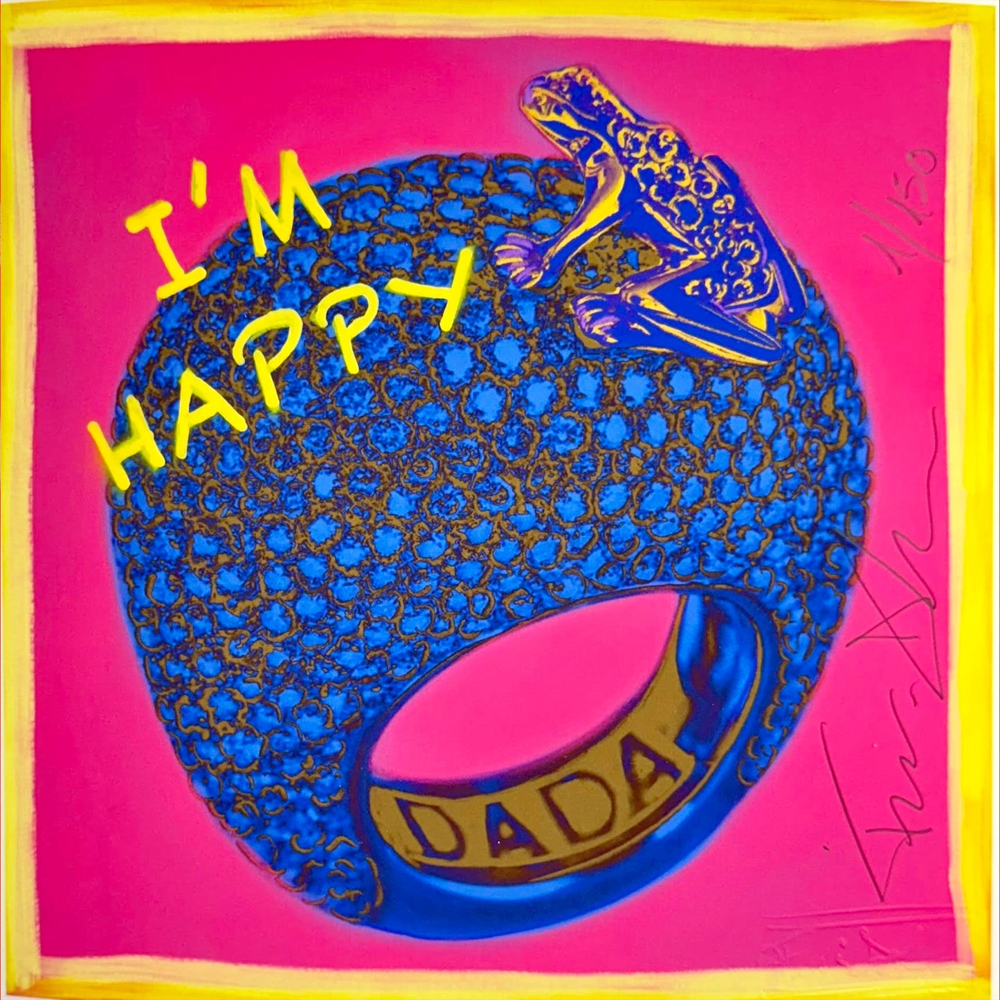 Serigrafia Happy Frog I'M HAPPY