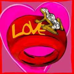 Happy Frog Love Screen Print