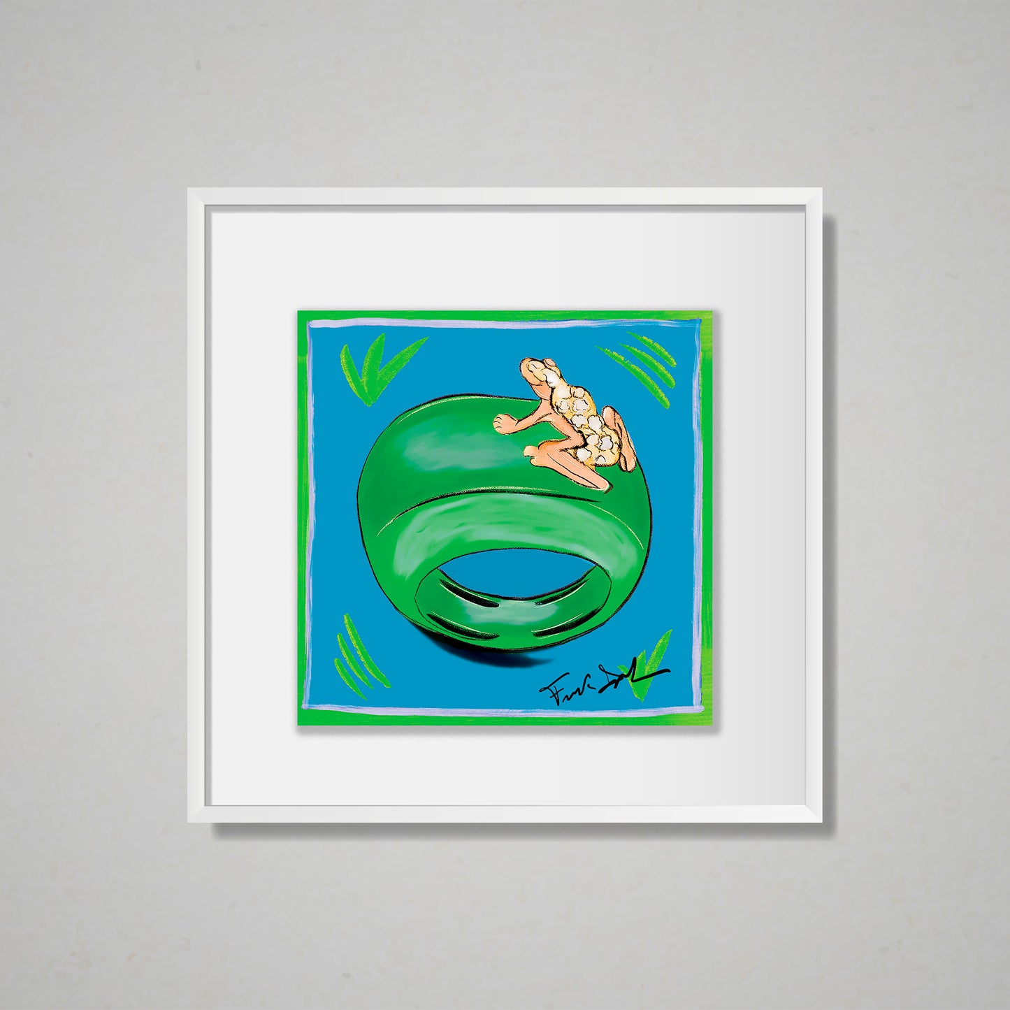 Serigrafia Happy Frog Acqua