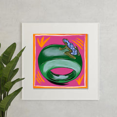Happy Frog Green Screen Print