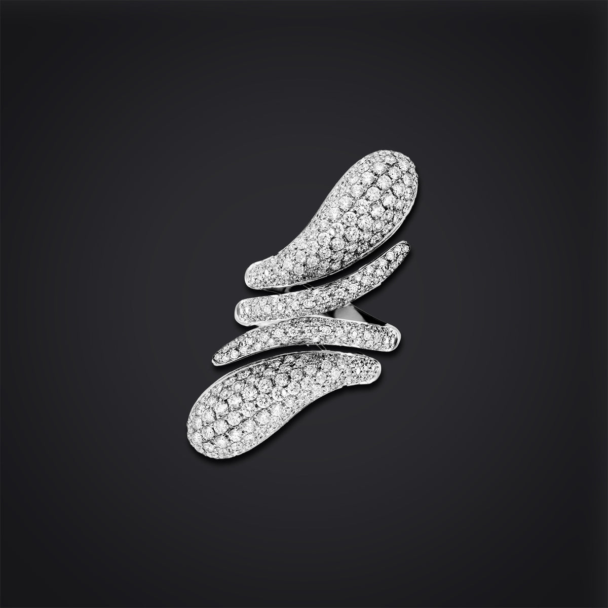 ANELLO ELIKA DOPPIO PAVE DI DIAMANTI