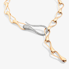 Collana Elika in oro 18K e diamanti, design sinuoso ed elegante - Dada Arrigoni