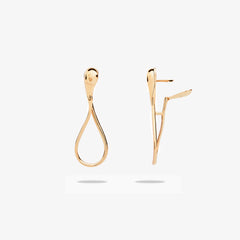 Orecchini Elika 5 cm in Oro Rosa 18k