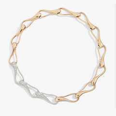 Collana Elika catena in Oro rosa, bianco 18k e diamanti
